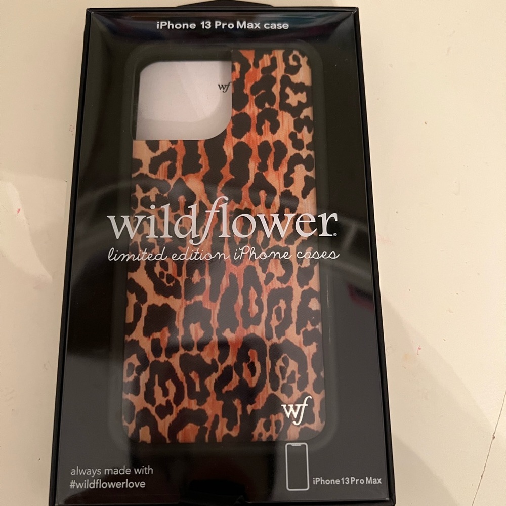 Wildflower Iphone 13 pro max case in leopard love